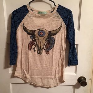 Bullhead 3/4 Sleeve Baseball Tee